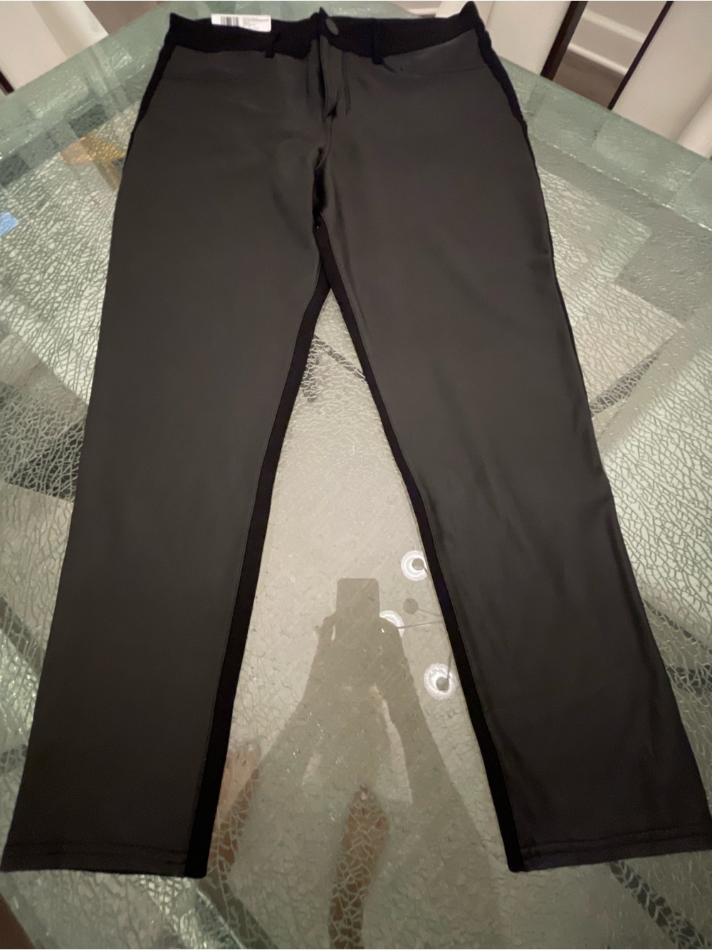 Seven7 Women's Black Skinny Ponte Knit leather-like Pants